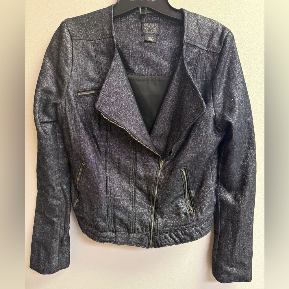Guess Iridescent Dark Moto Jacket